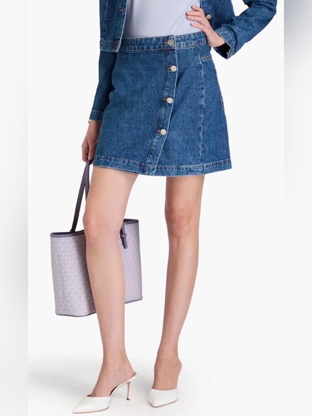 Derek Lam 10 Crosby mini denim skirt NWT Size 24